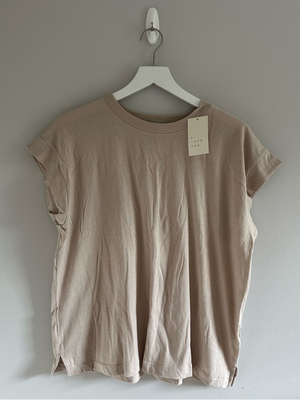 A New Day Tan Tank Top Size L NWT